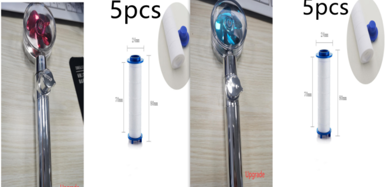 High Pressure Turbo Shower Head with Water Saving Feature & 360° Fan Extension