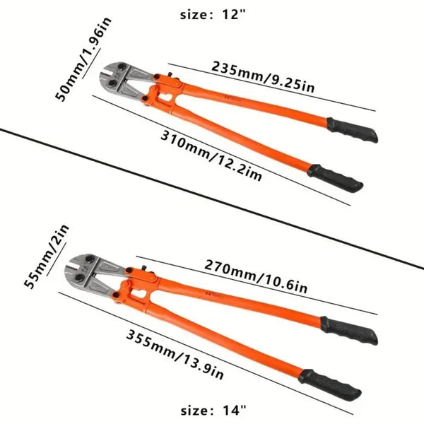 Heavy-Duty Mini Bolt Cutter 12 Inch for Wire, Small Chain, Nails, Screws