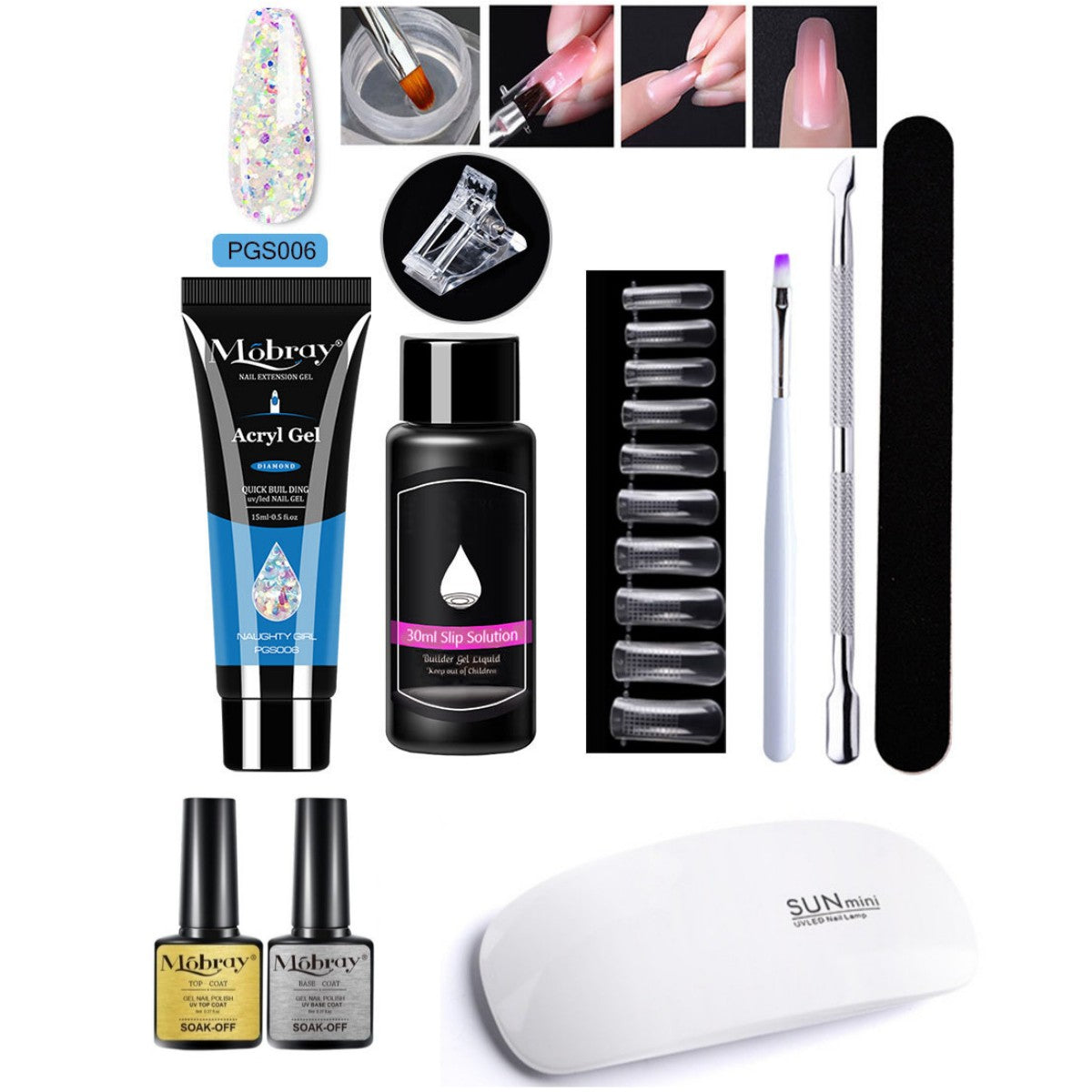 Nail Art Resin Extender Kit - 12 Colors