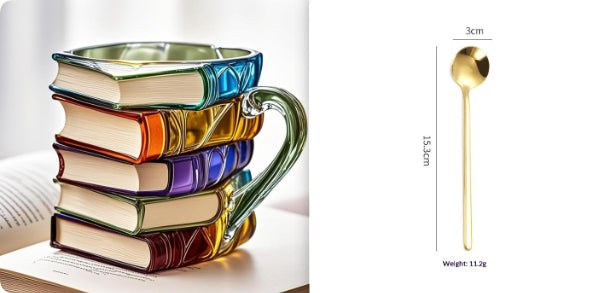 3D Book-Shaped Coffee Mug - Decorative Literary Inspired Drinkware