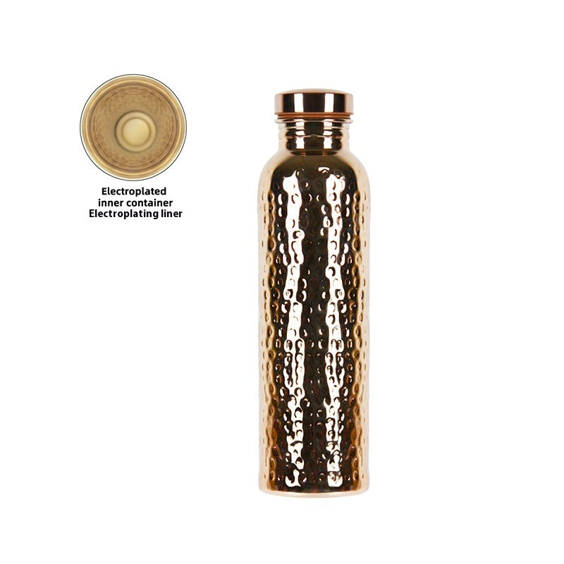 Stainless Steel Water Cup for Car Outdoor Use 800ml - Copper & Gold Plated Options