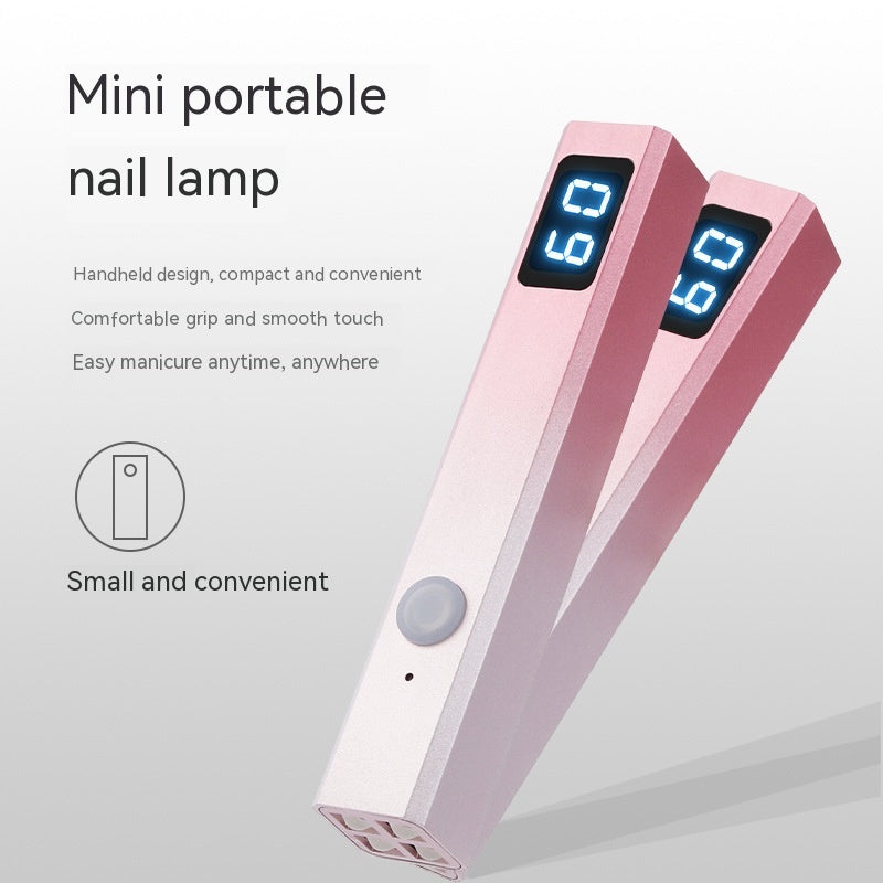 Portable Nail Lamp with Screen Display - Small Handheld Phototherapy Device