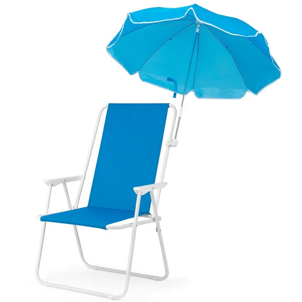 Heavy Duty Beach Chair with Umbrella - XL Size, 265lbs Capacity