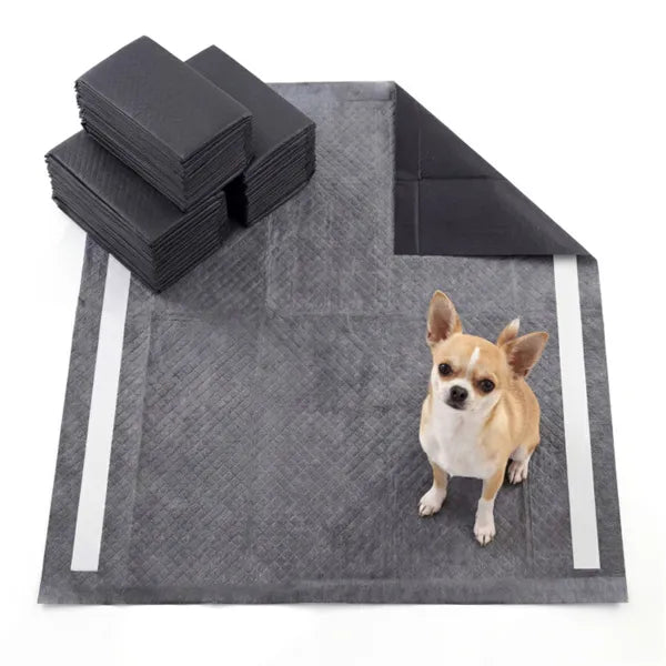 150 Pack Charcoal Dog Pee Pads 24x24 Inches, 6-Layer Absorbent Pet Training Pads with Odor Control