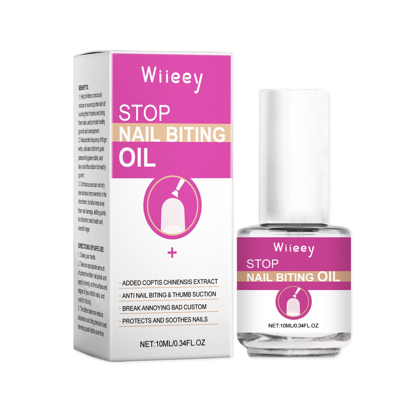 Anti-Biting Bitter Nail Polish for Kids - 10ml Natural Nail Care Solution