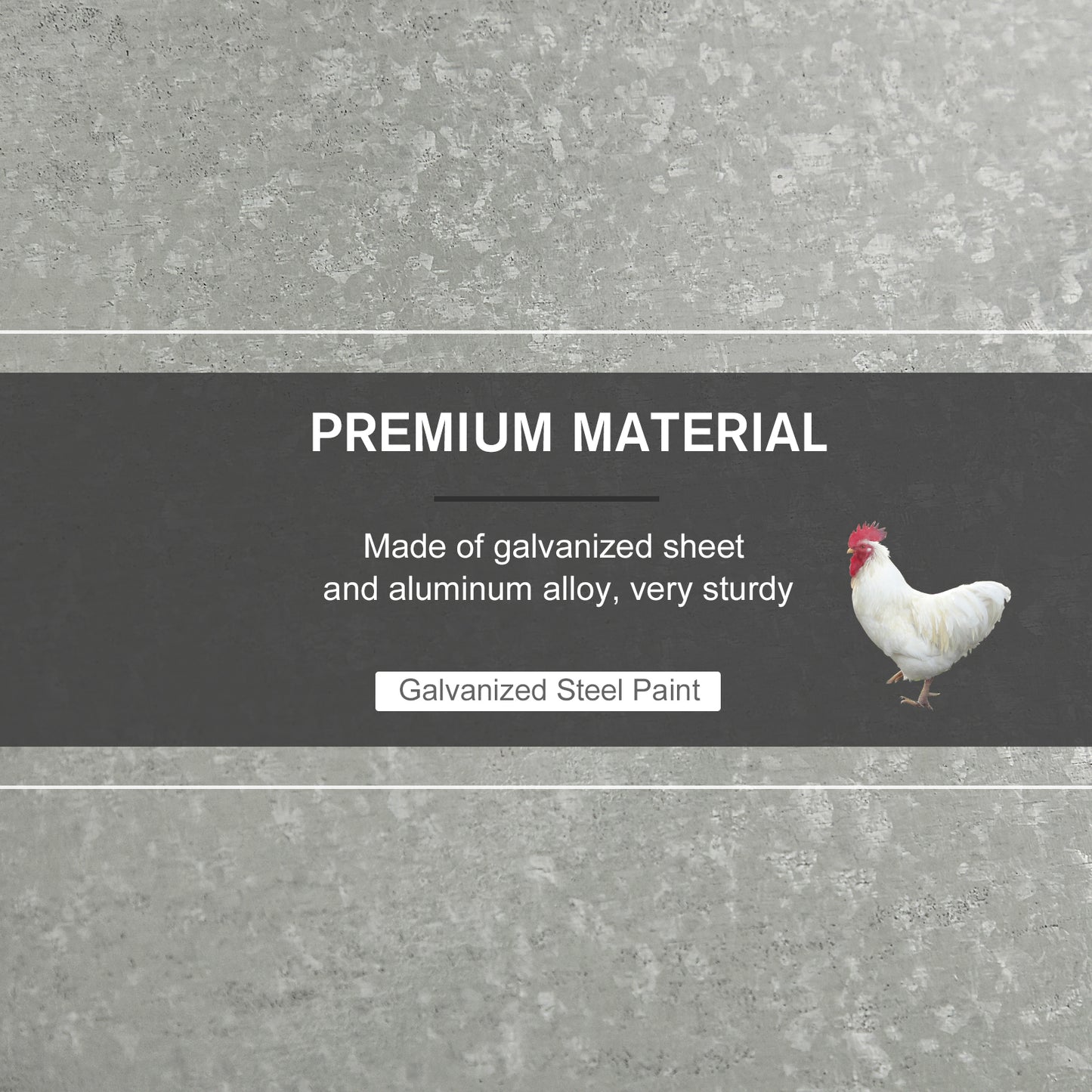 Automatic Chicken Feeder 25 lbs Capacity Weatherproof Galvanized Steel & Aluminum