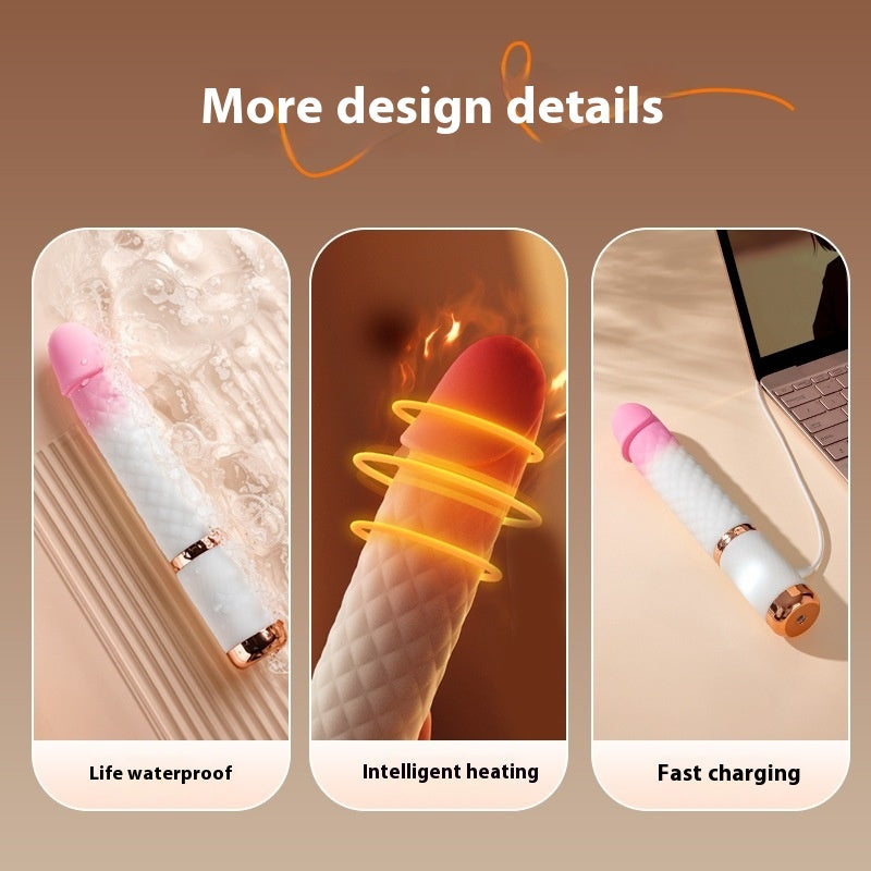 Flexible Telescopic Wand for Women - Automatic Personal Massager Pink