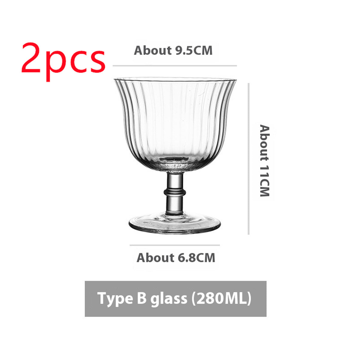 Simple Ins Style Handmade Crystal Glass Goblet - Multiple Variants