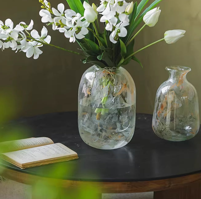 Artificial Glass Flower Vase - Modern Minimalist Home Decor with Multiple Styles