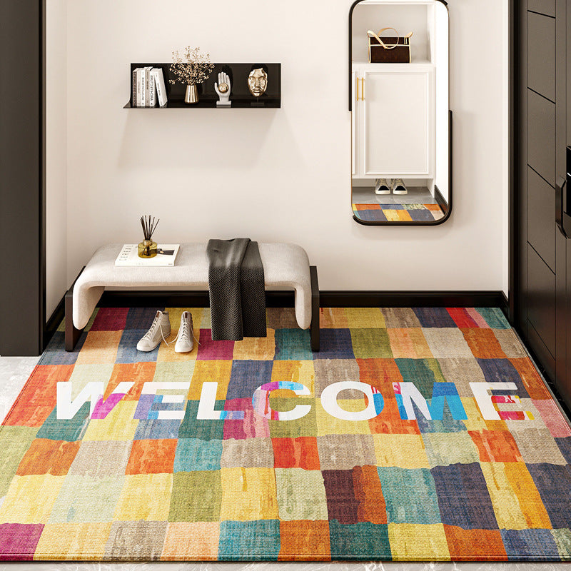 American-Style Entrance Door Mat Non-Slip Stain-Resistant Floor Doormat