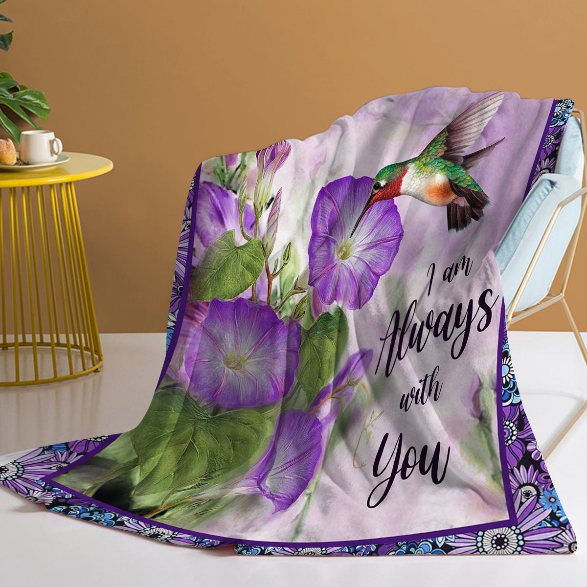 Purple Flannel Blanket - Multi-Size Home Throw for Bed, Sofa & Camping