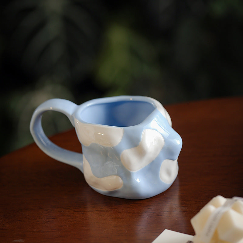 Large Capacity Hand-Painted Ceramic Mug - Heat-Resistant Drinkware