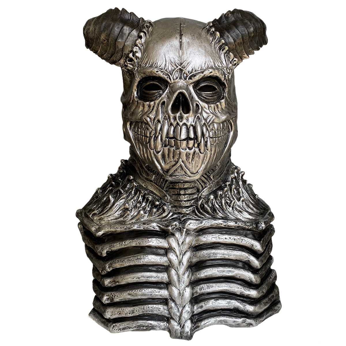 Horror Skull Horn Devil Latex Mask for Halloween Party - Dark Dark