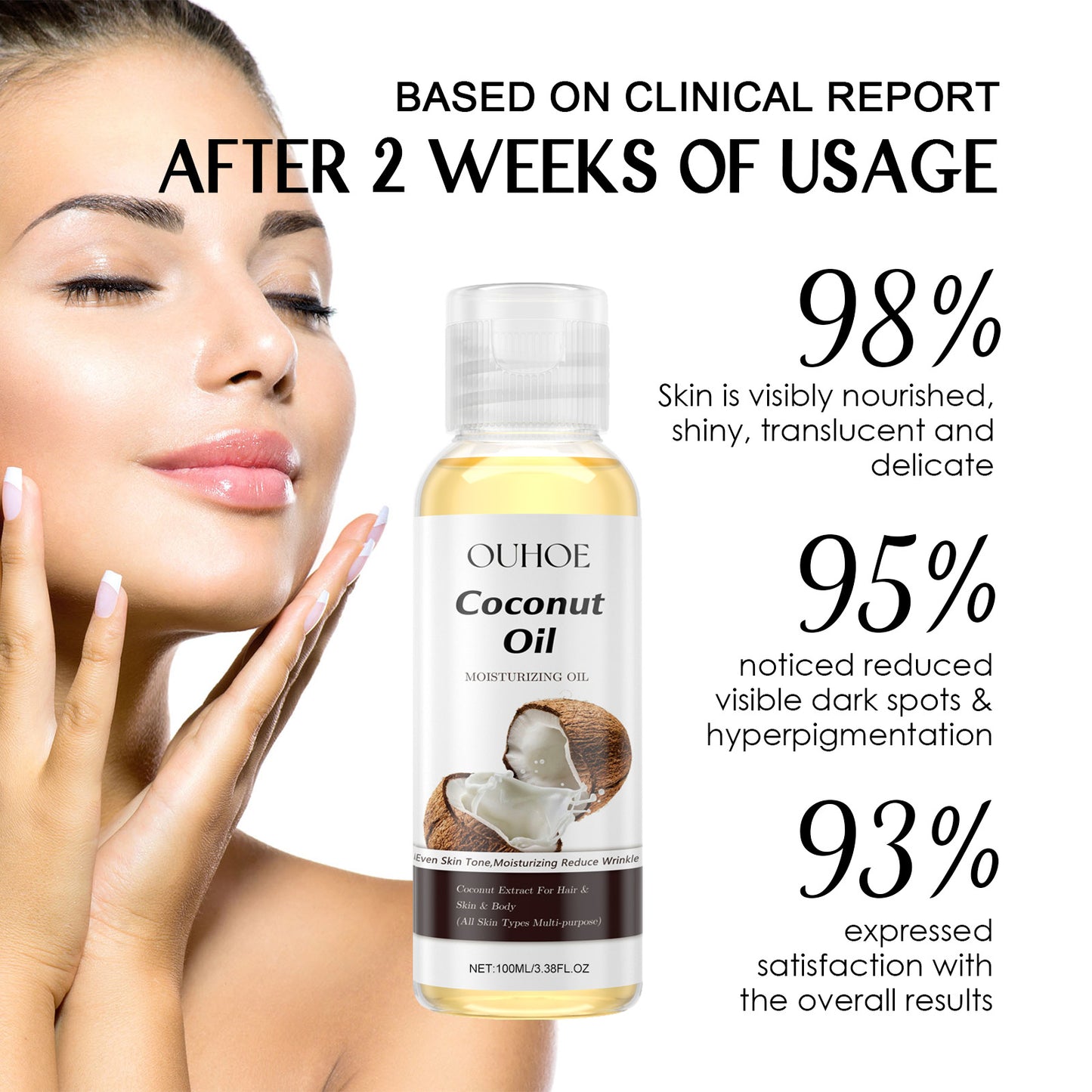 Coconut Essential Oil for Face, Body, and Hair - 100ml Moisturizing Formula