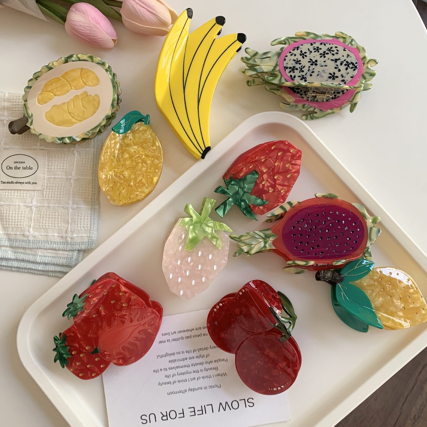 Korean Style Fruit Acetate Hair Claw Clip - Multiple Designs