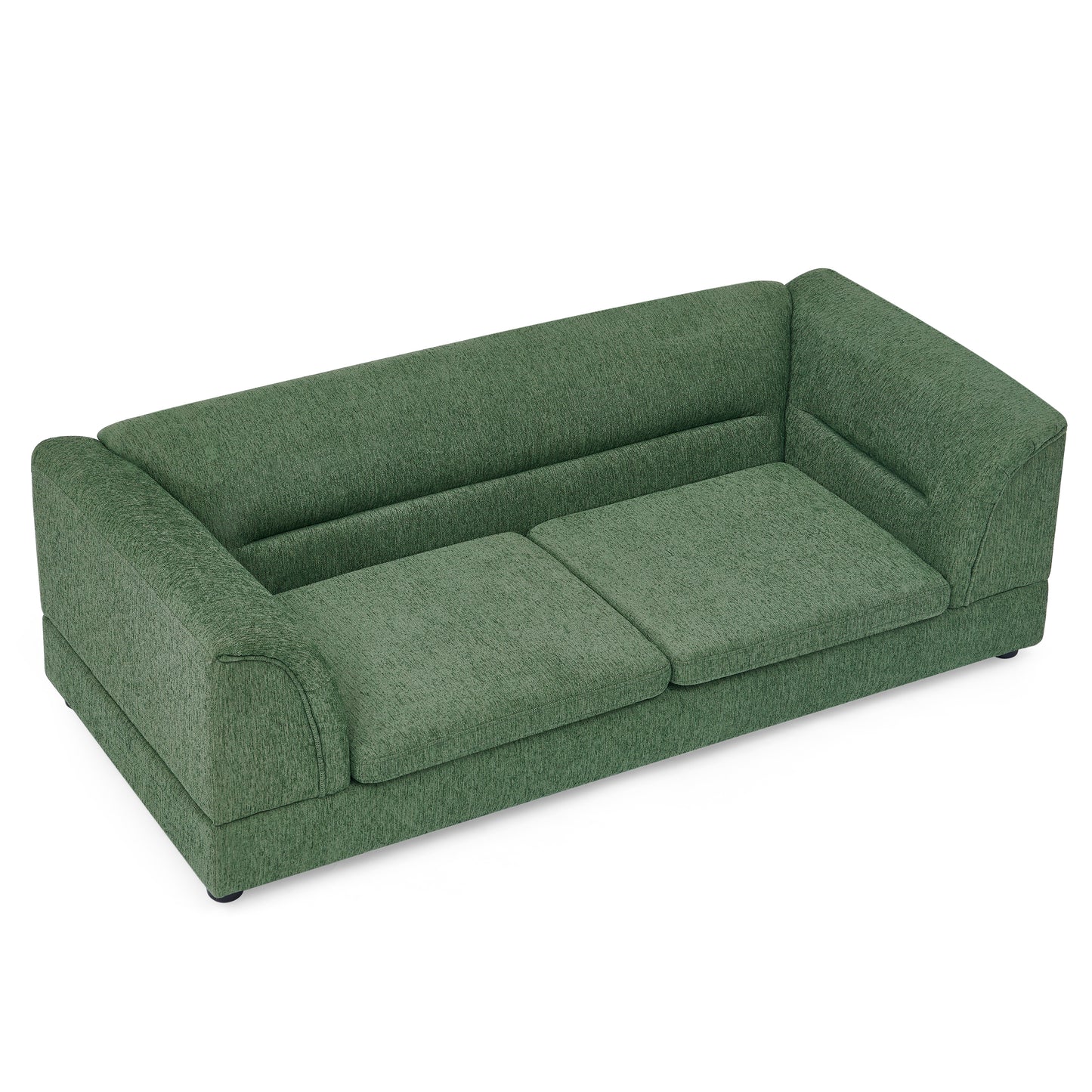 Oversized Pet Sofa Bed - Rectangular Linen Dog Couch for Large Dogs - Olive Green