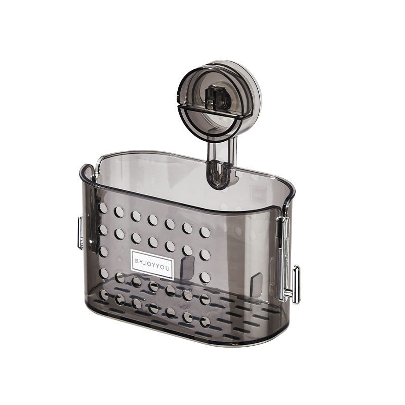 Transparent Gray Silver Bathroom Storage Box - 1 Piece
