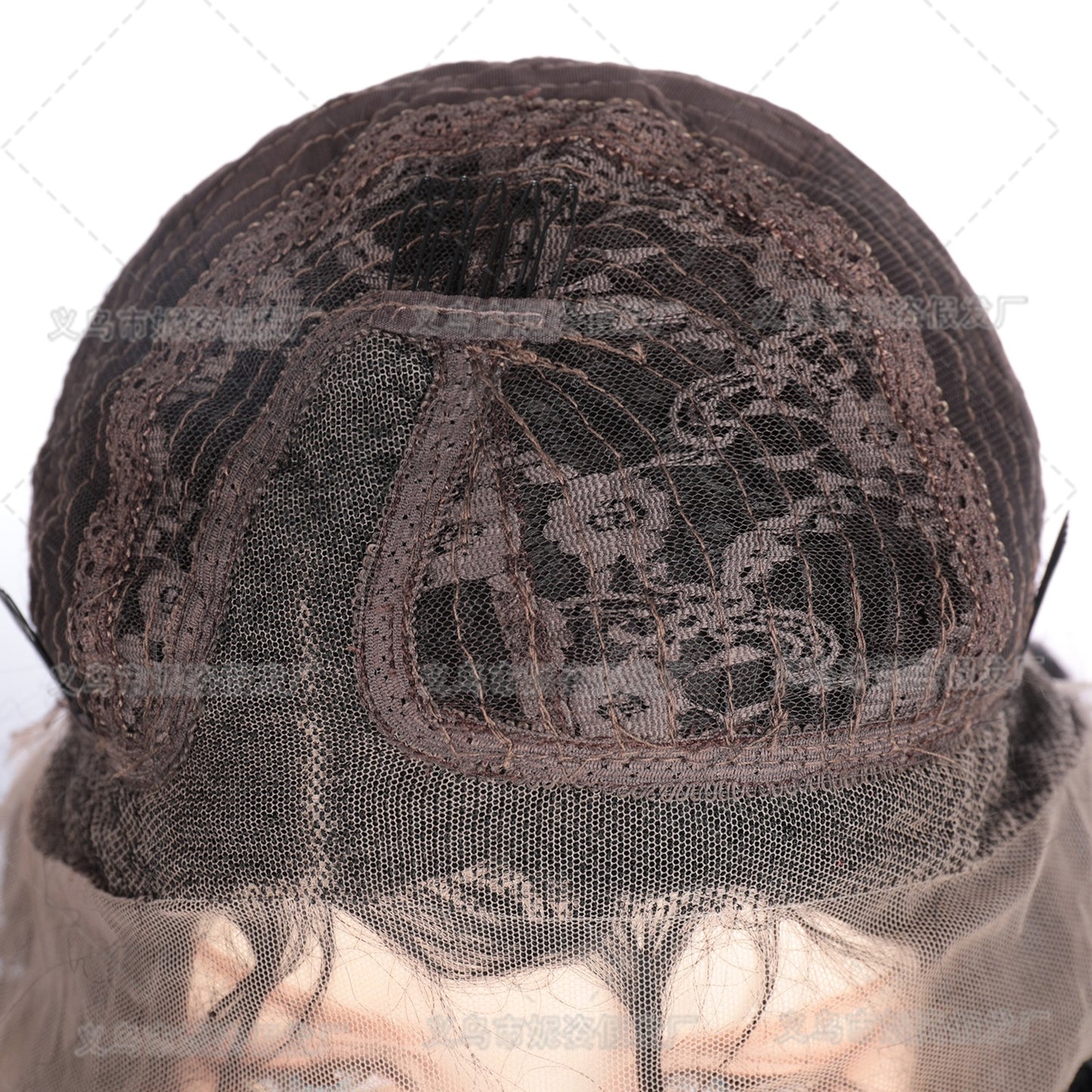 Long Curly Synthetic Wig with Oblique Bangs for Ladies - Fashion Hair Headgear