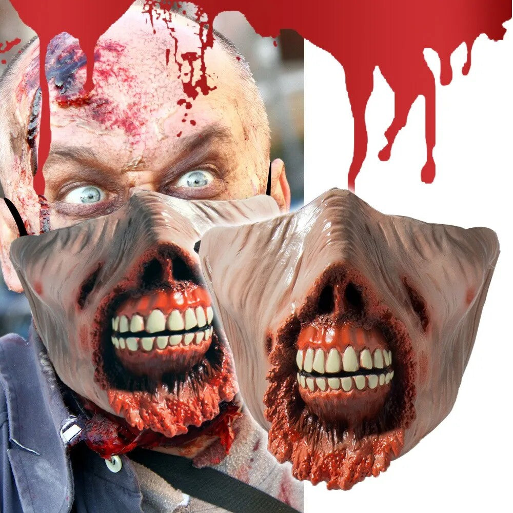 Halloween Rotten Face Latex Mask - Spooky Party Face Covering