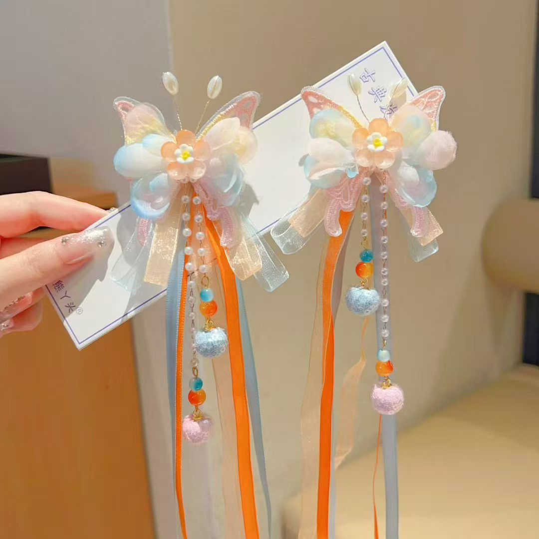 Large Butterfly Hair Clip Silk Flower Hair Accessory for Women