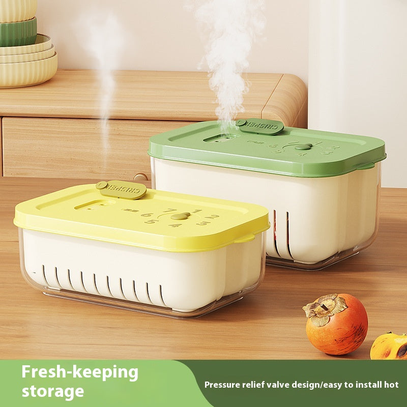 Minimalist Kitchen Storage Crisper - 1-2L Fruit and Vegetable Container