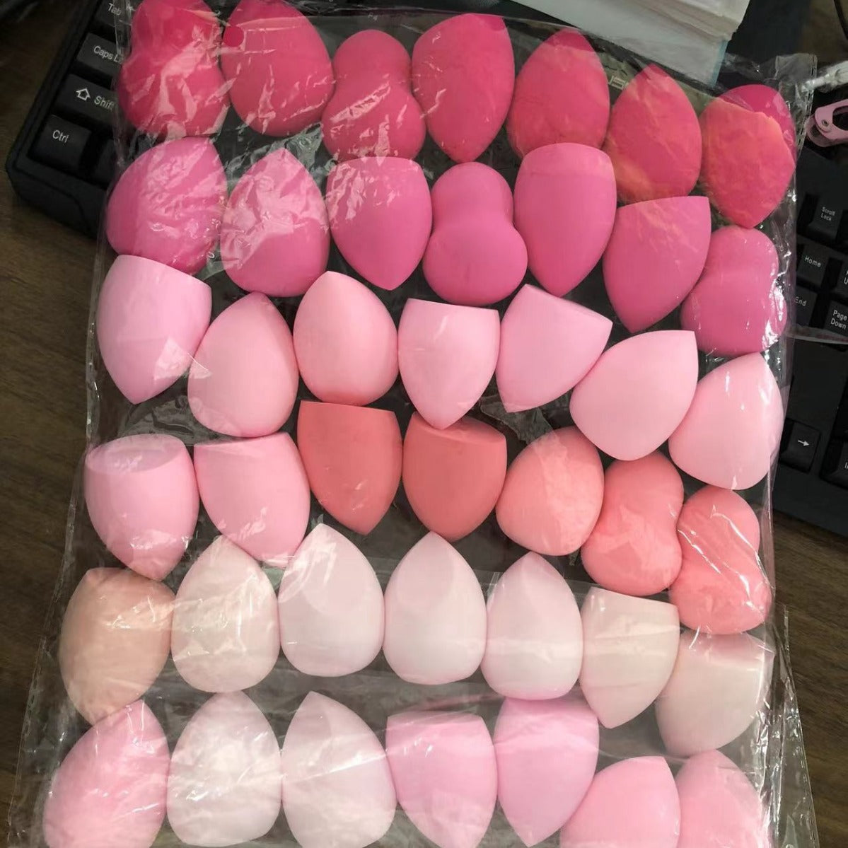 Reusable Cosmetic Sponge Set - Soft Hydrophilic Puff for Face Makeup, Wet or Dry Use, 30 or 42 Pieces