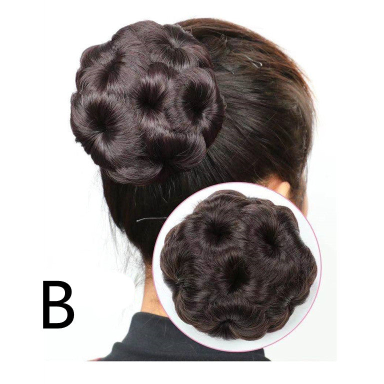 High Temperature Silk Wig Hair Ring for Hair Bun Styling - Bridal & Fashion