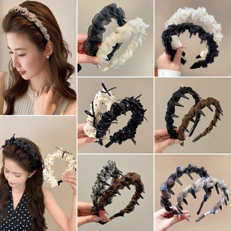 Non-Slip Ruffled Trim Headband for Women - Hair Accessories