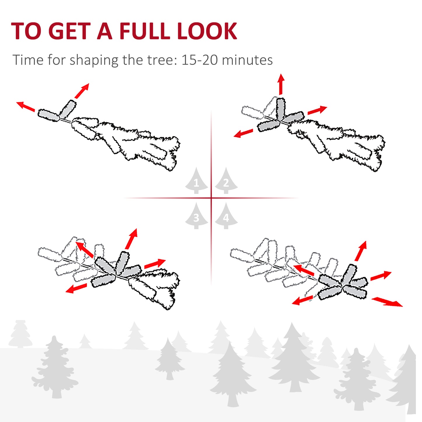 9ft Flocked Christmas Tree - Pencil Shape with Faux Snow