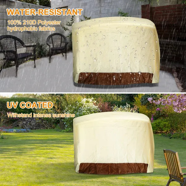 210D Waterproof Outdoor BBQ Grill Cover - 70 Inch Beige