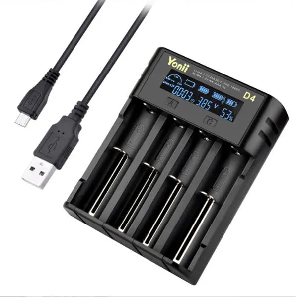 USB LCD Smart Battery Charger for AA AAA NiMH Li-ion Batteries