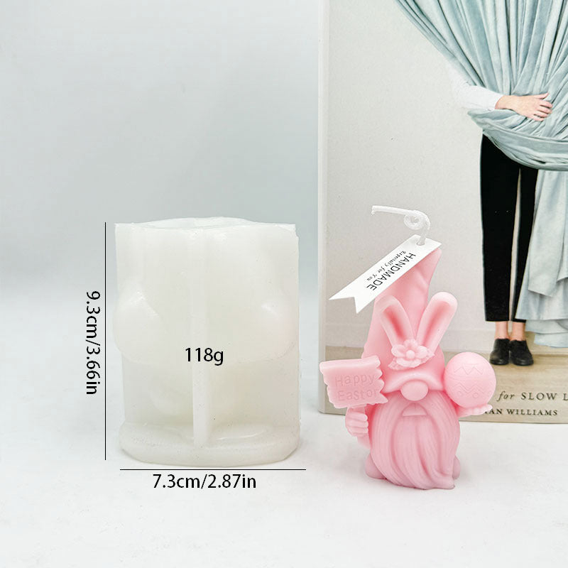 Easter Egg Candle Silicone Mold for Crafts and Decor - Dwarf & Clover Variants