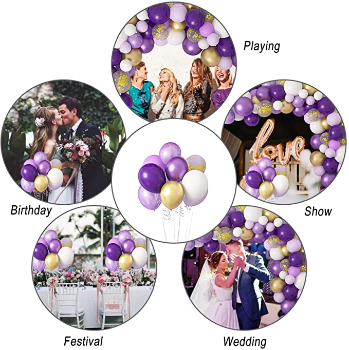 Purple Balloon Arch Decoration Set for Parties and Events