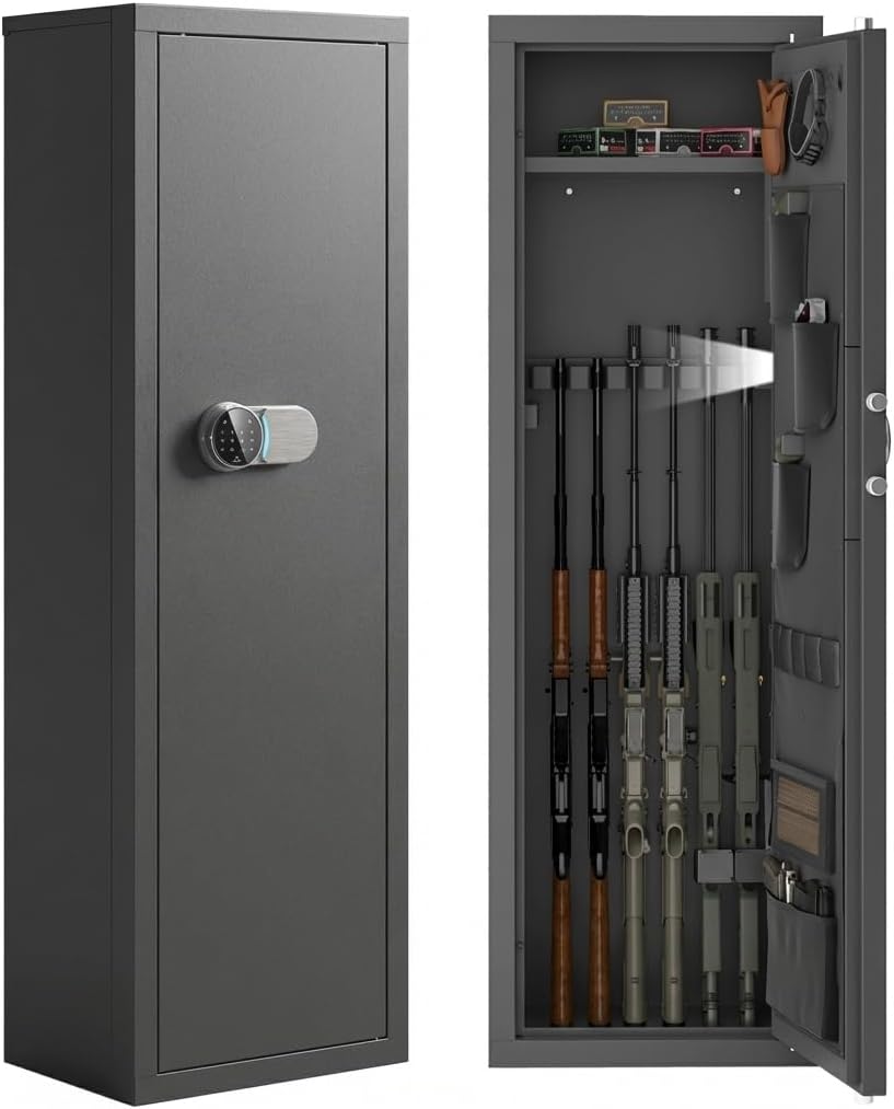 12-15 Gun Safe For Rifles And Pistols, Large Cabinet With Digital