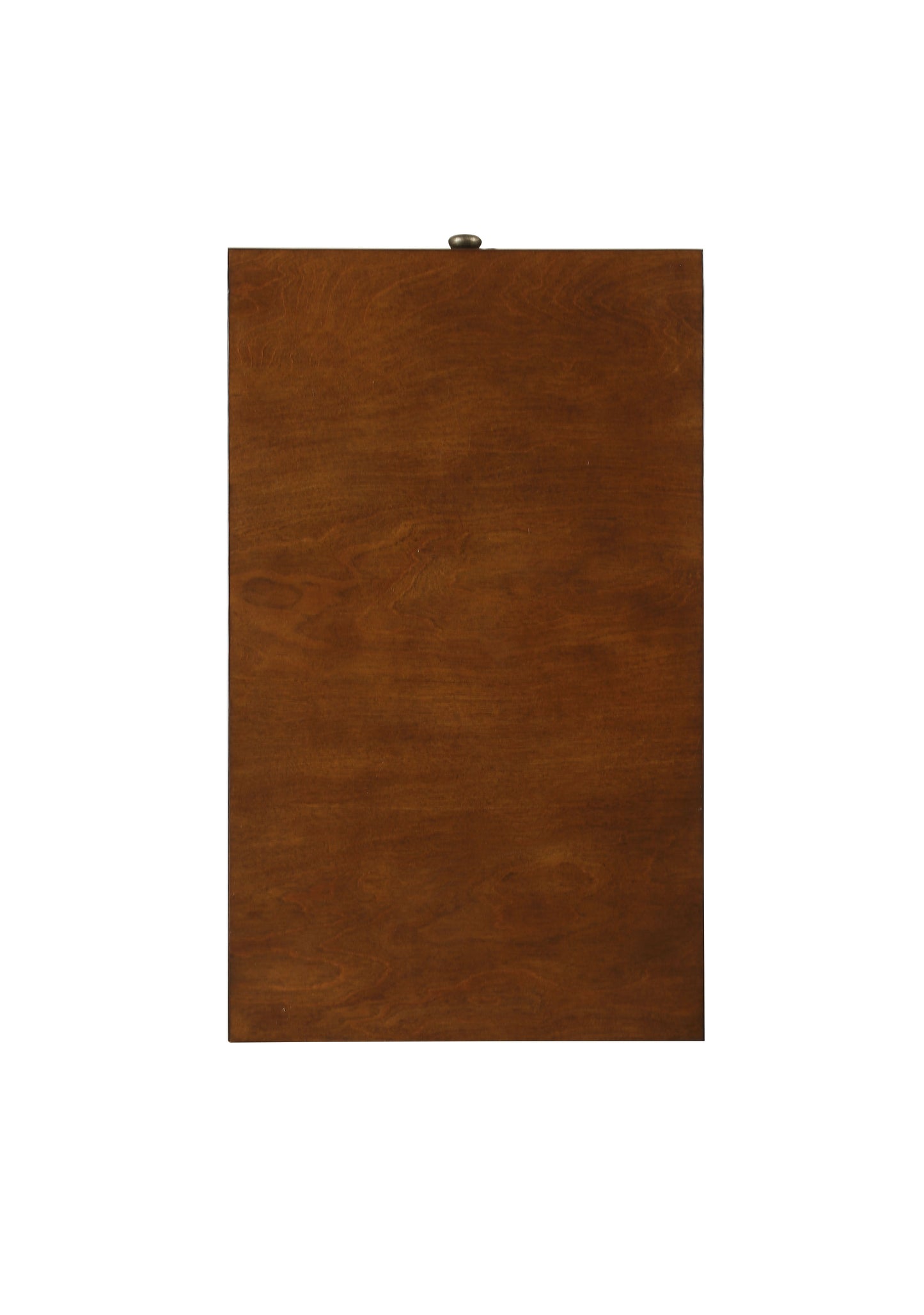 Walnut Finish Accent Table with Open Storage Shelf