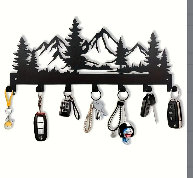 Metal Wrought Iron Car Silhouette Wall Hanging Decoration - Modern Minimalist Home Accent