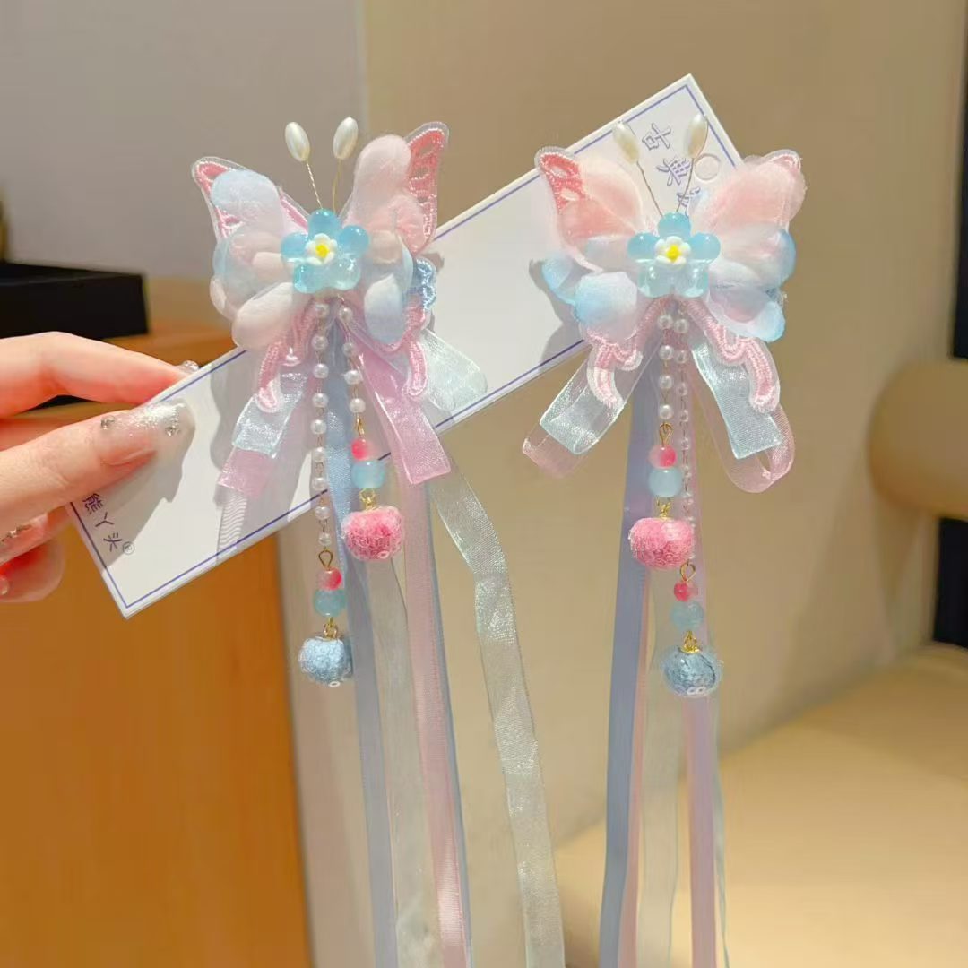 Large Butterfly Hair Clip Silk Flower Hair Accessory for Women