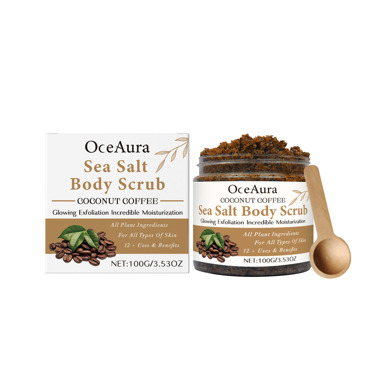 Coconut Coffee Body Scrub Cream Mild Exfoliating Dead Skin
