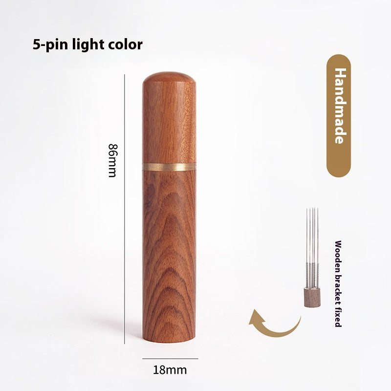 Coffee Stirring Needle Set - Stainless Steel & Solid Wood, Multiple Colors