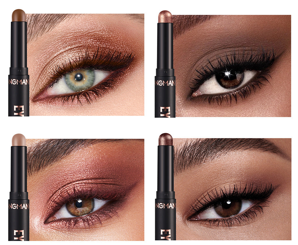 8 Color Eye Shadow Stick Set - Smudge-Resistant, Long-Wear Makeup