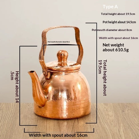 Ethnic-Style Copper Water Kettle for Tea and Tsampa - Portable Teapot