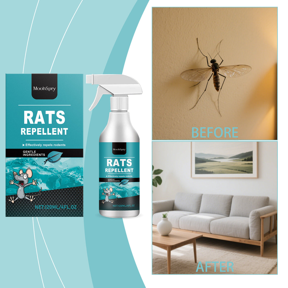 120ml Pest Repellent Spray for Kitchen Storage - Household Insect Control