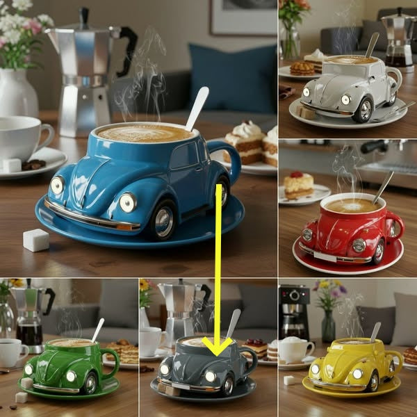Beetle Shaped Resin Coffee Cup - Unique Gift for Coffee Lovers