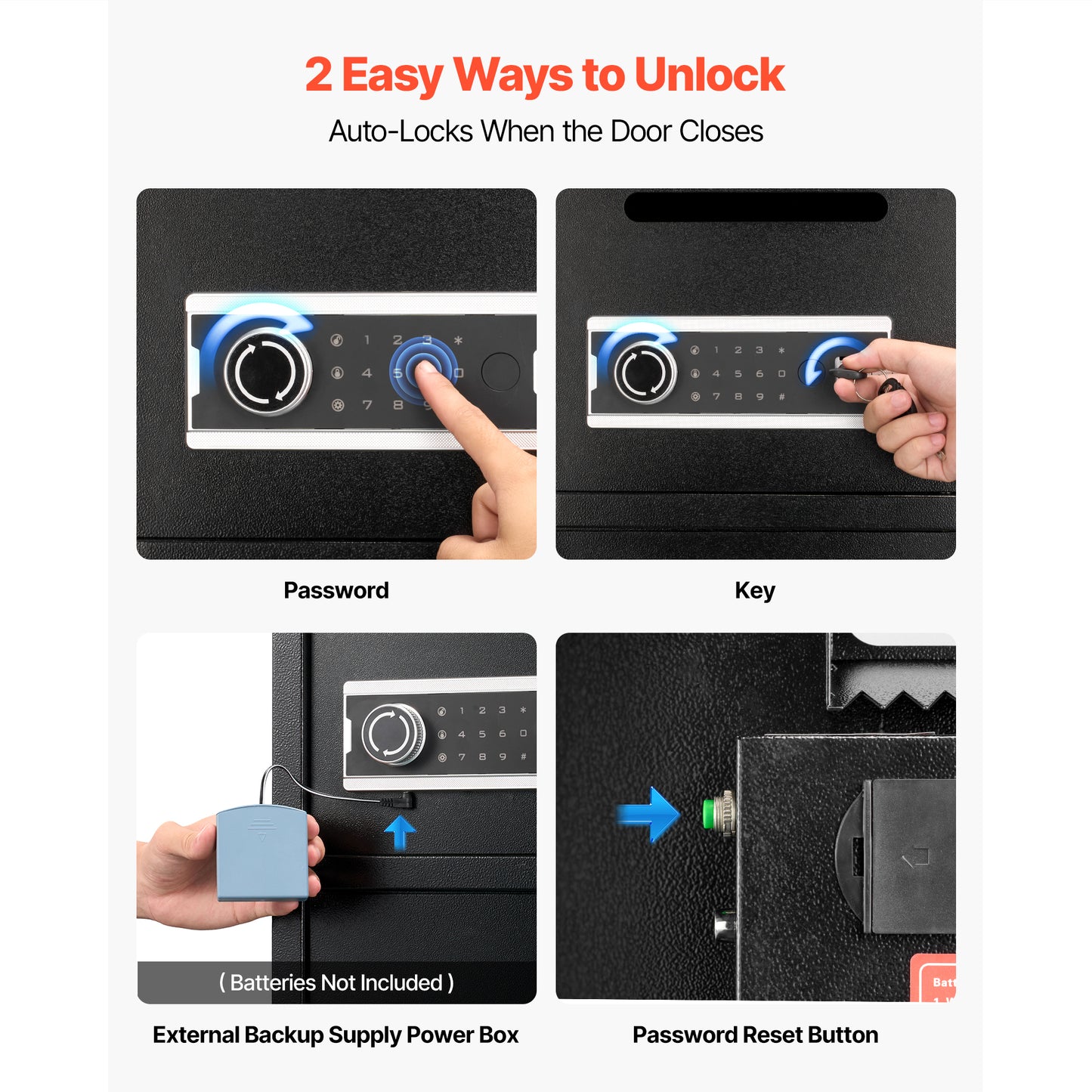 Heavy Duty Digital Safe Box 3.3 Cu Ft with Electronic Lock & Drop Slot