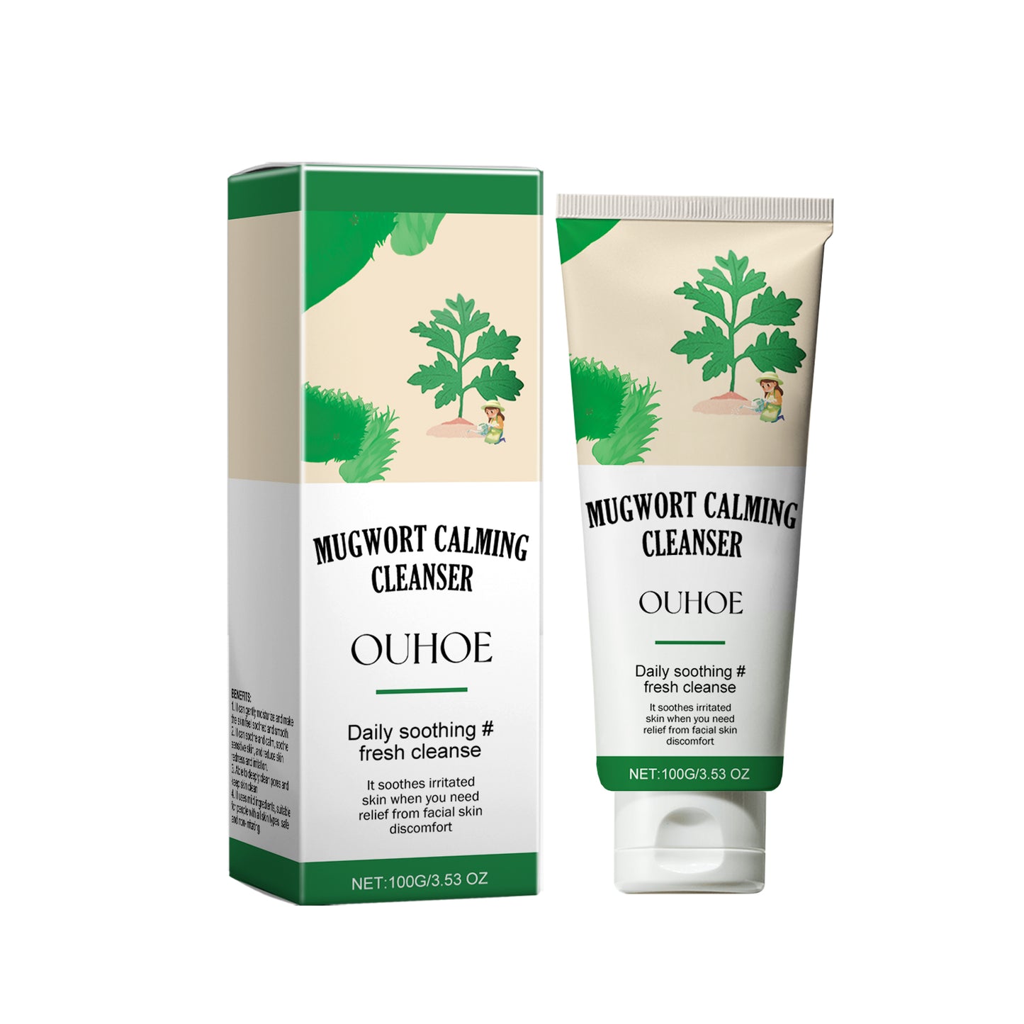 Mugwort Calming Facial Cleanser - Hydrating & Pore Clearing Face Wash