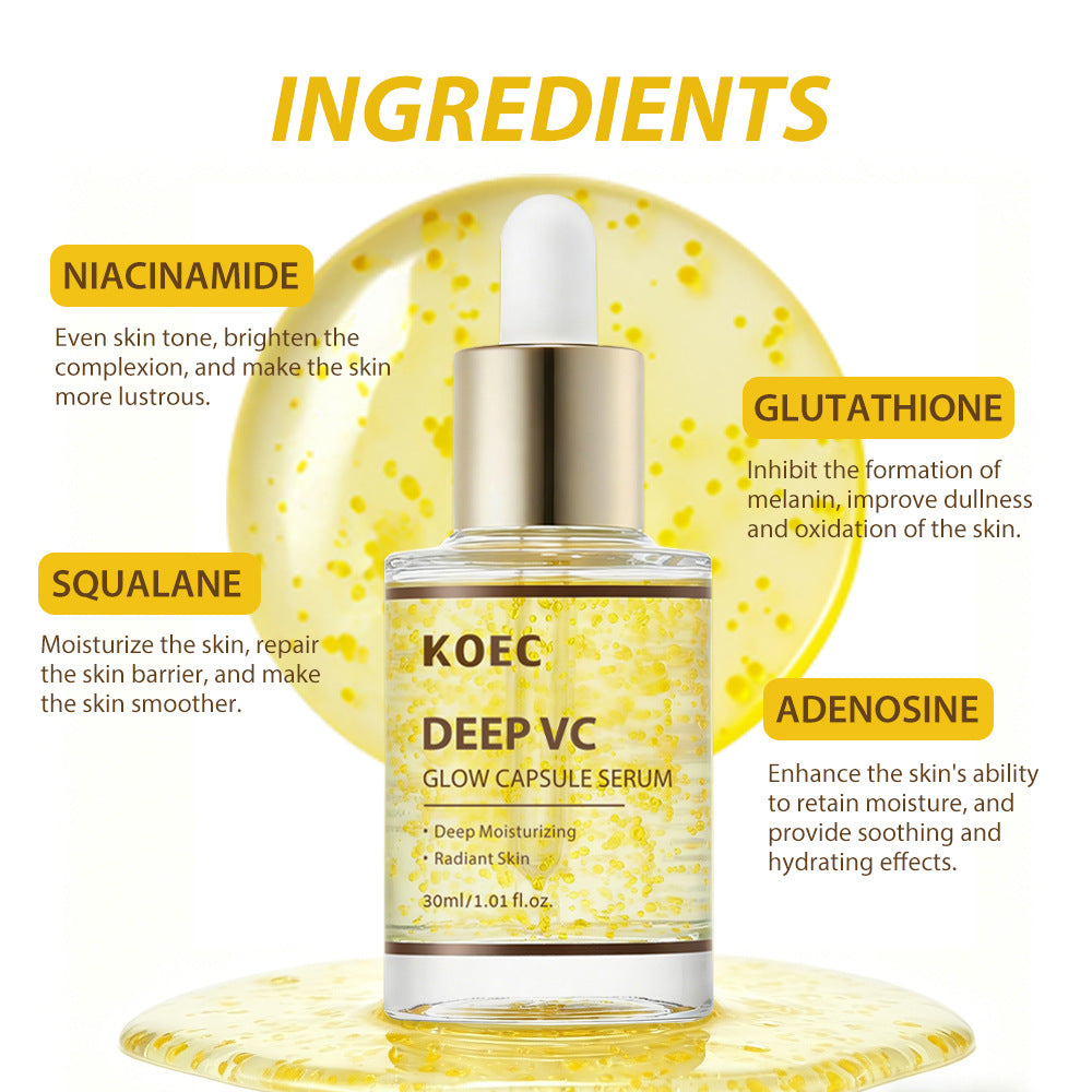 Vitamin C Facial Serum Capsule 30ml - Brightening Skin Care Liquid