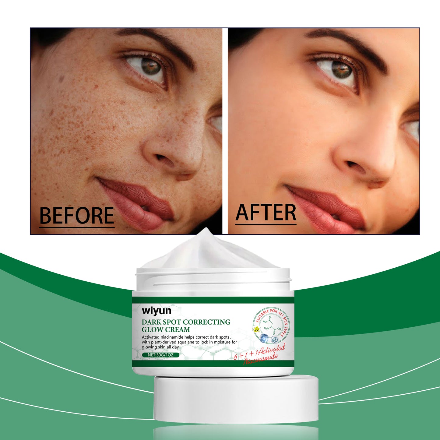 Brightening Face Cream with Seabuckthorn & Squalane for Dark Spots
