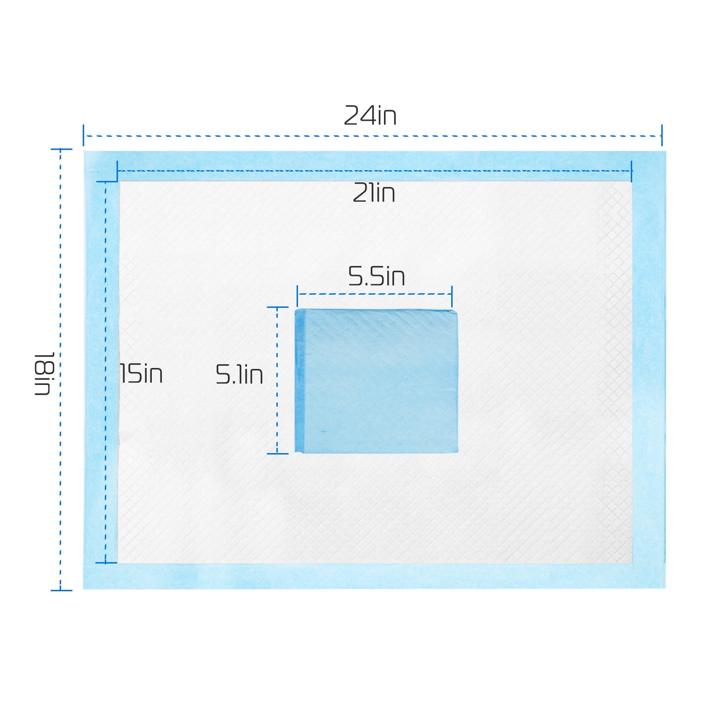 50 Pack Dog Training Pee Pads 24x18 Inches Leak-Proof Puppy & Cat Potty Mats