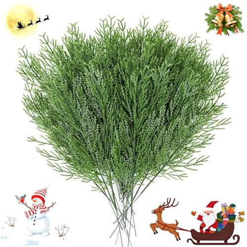 60 Pieces Artificial Pine Branches for Christmas Decoration
