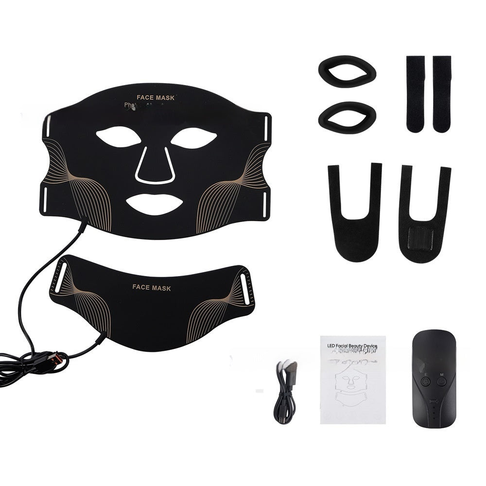 Rechargeable LED Photon Facial Mask for Skin Rejuvenation - Black & White